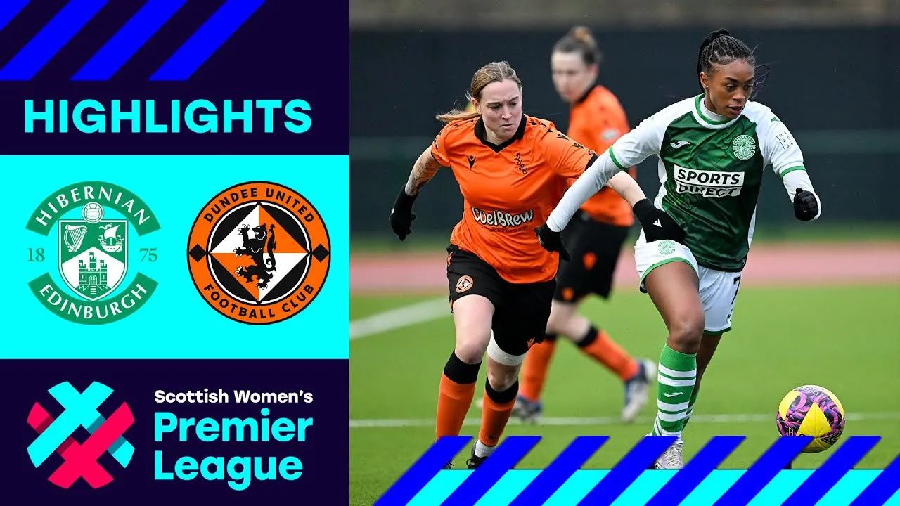 Image for Hibernian 4-1 Dundee United | Hibs move up to fifth with win over the Arabs | SWPL