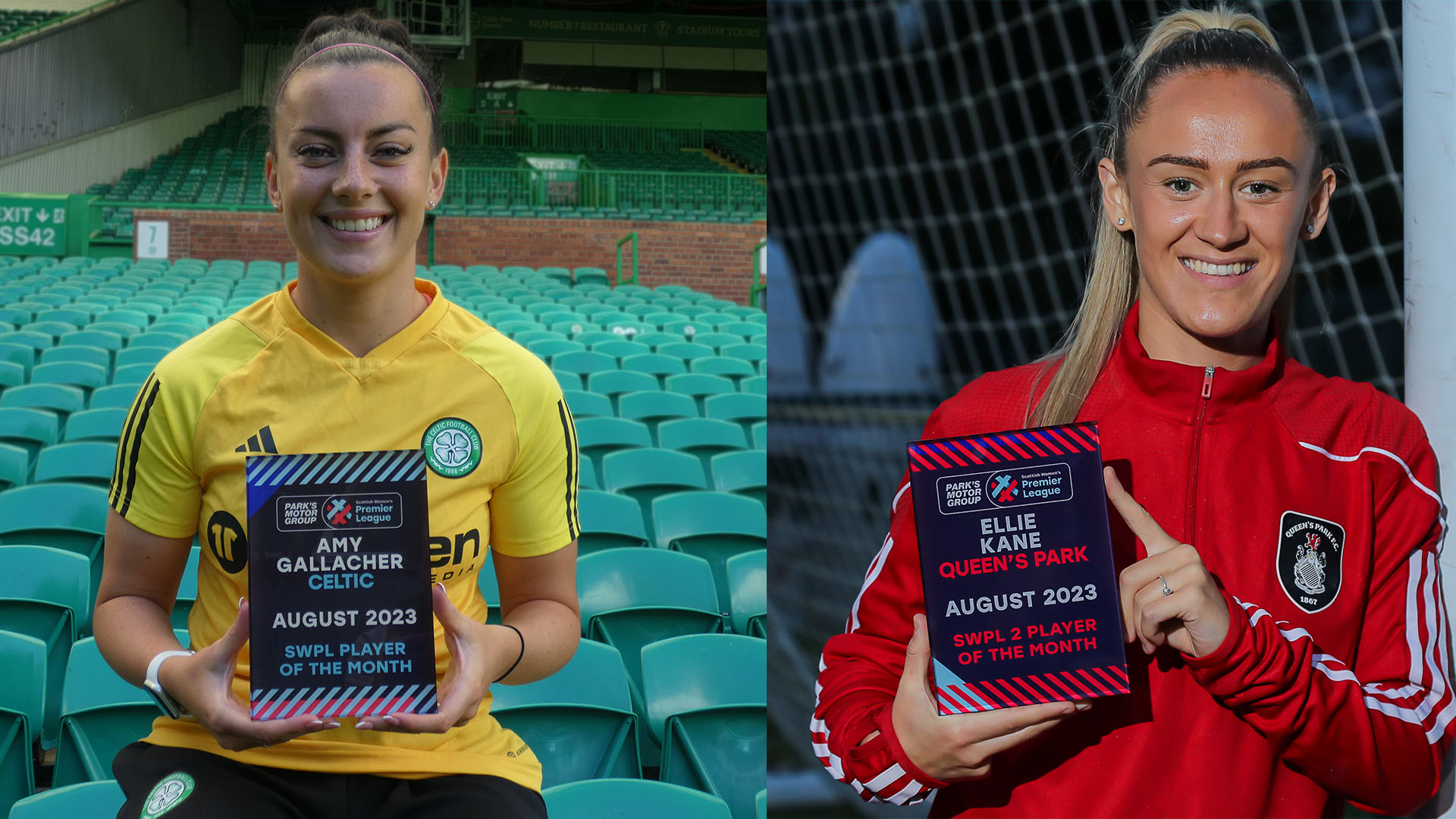Gallacher and Kane win first SWPL Player of the Month awards of 2023/24 season