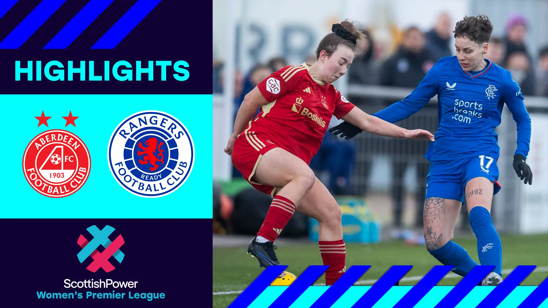 Image for Aberdeen 1-2 Rangers | Gers go six points clear with narrow win | SWPL