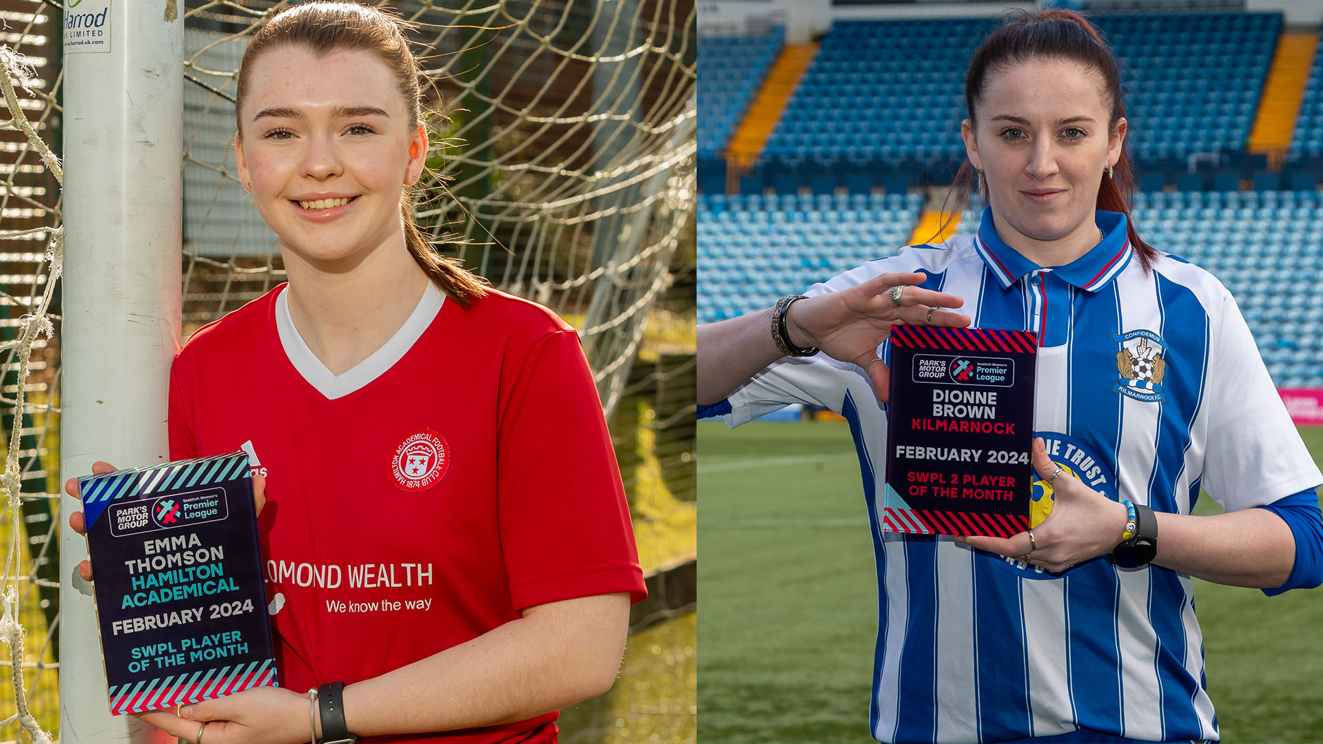 Thomson and Brown win SWPL Player of the Month awards for February
