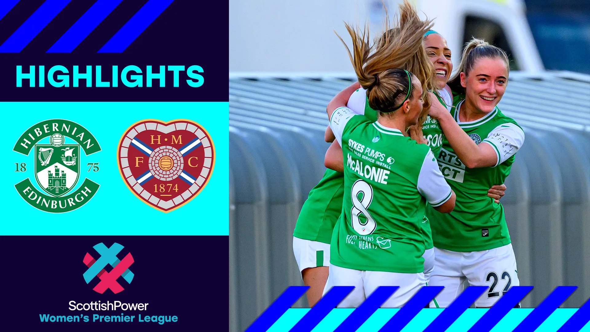 Image for Hibernian 2-0 Heart of Midlothain | Hibs defeat Hearts for third time this season | SWPL