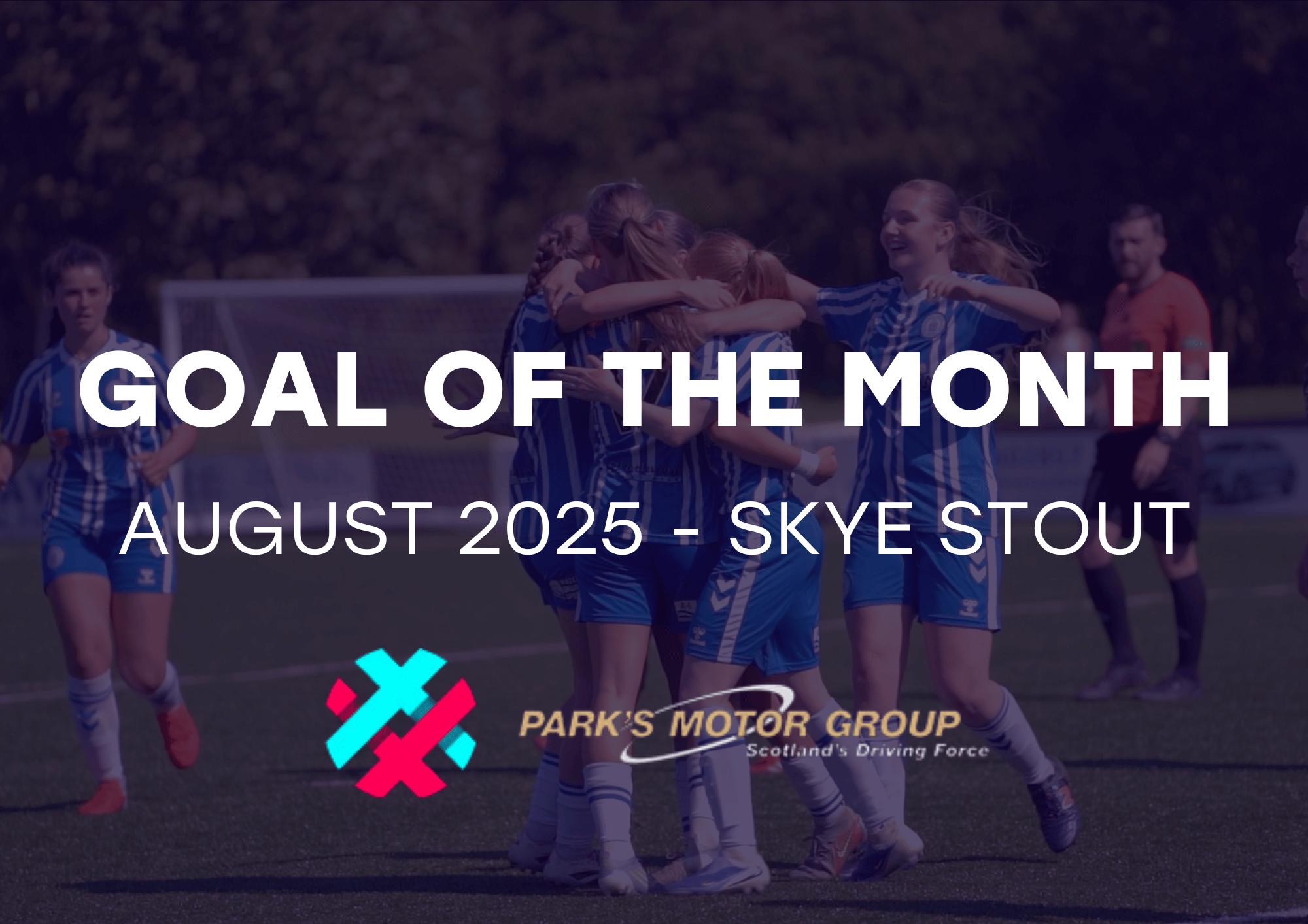 Skye Stout wins August SWPL Goal of the Month, supported by Park’s Motor Group