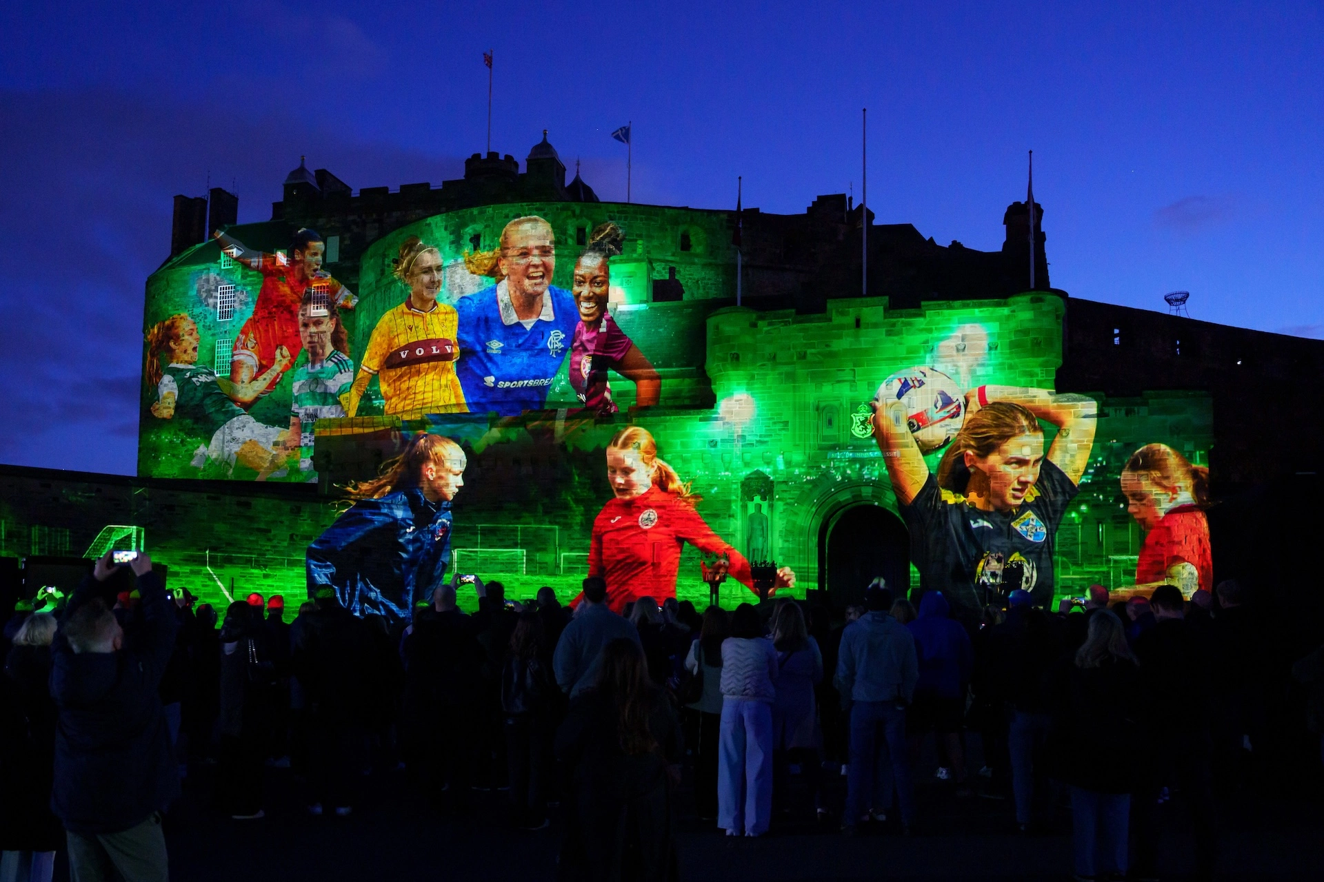 Image for ScottishPower Illuminates Edinburgh Castle to Mark Extension of Support for Women’s Football in Scotland